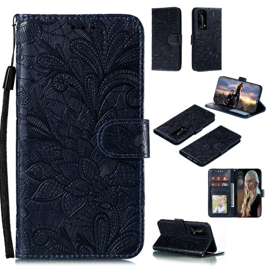 Lace Flower Embossing Pattern Horizontal Flip Leather Case , with Holder & Card Slots & Wallet & Photo Frame & Lanyard, For Huawei P40 Pro Plus, For Huawei Honor 30, For Huawei Honor 30 Pro, For Huawei Honor 30S, For Galaxy A11, For Galaxy A41         ...