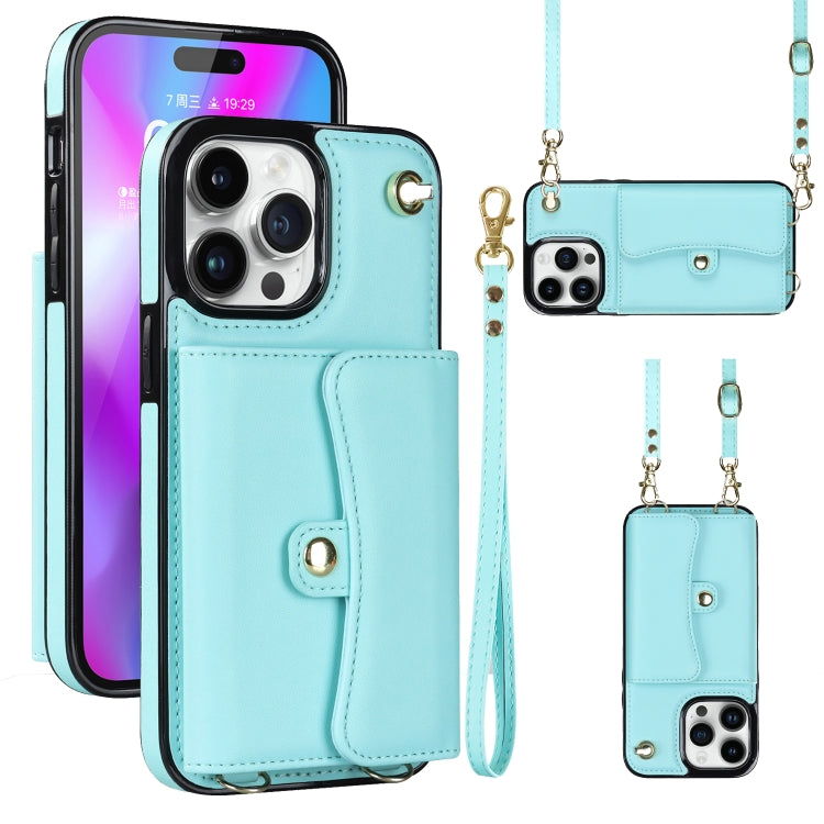 RFID Card Slot Phone Case with Long Lanyard, For iPhone 14 / 13, For iPhone 14 Plus, For iPhone 14 Pro, For iPhone 14 Pro Max, For iPhone 13 Pro Max, For iPhone 12, For iPhone 12 Pro, For iPhone 12 Pro Max