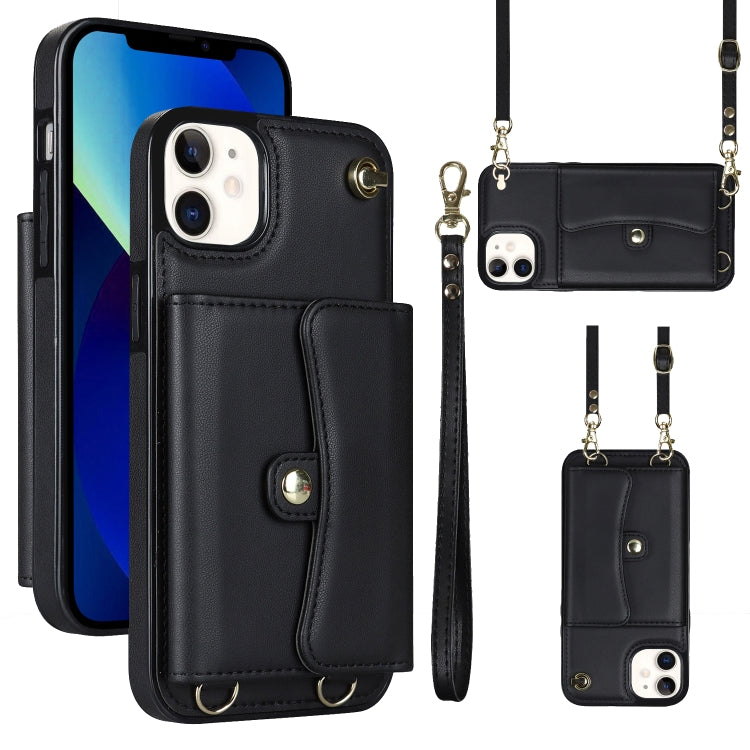 RFID Card Slot Phone Case with Long Lanyard, For iPhone 14 / 13, For iPhone 14 Plus, For iPhone 14 Pro, For iPhone 14 Pro Max, For iPhone 13 Pro Max, For iPhone 12, For iPhone 12 Pro, For iPhone 12 Pro Max