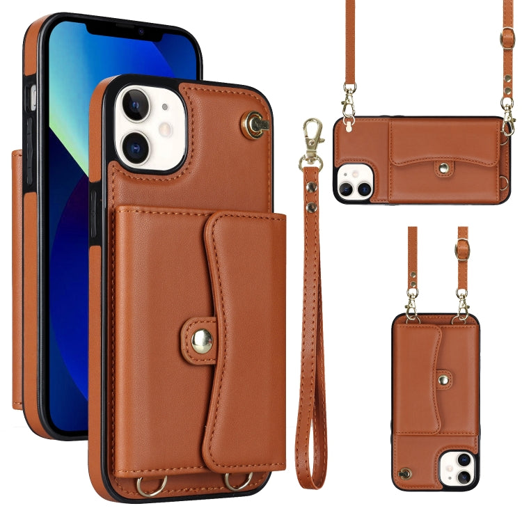 RFID Card Slot Phone Case with Long Lanyard, For iPhone 14 / 13, For iPhone 14 Plus, For iPhone 14 Pro, For iPhone 14 Pro Max, For iPhone 13 Pro Max, For iPhone 12, For iPhone 12 Pro, For iPhone 12 Pro Max