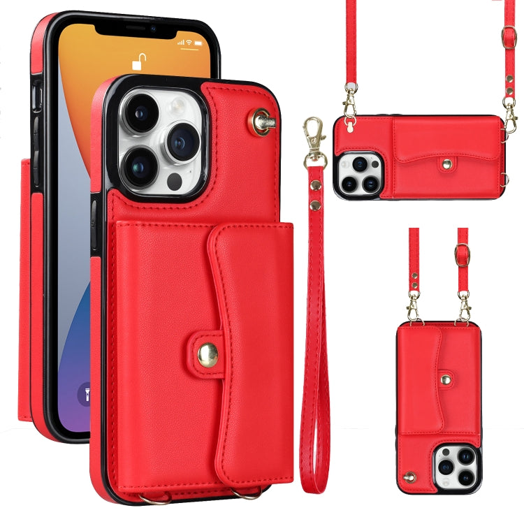 RFID Card Slot Phone Case with Long Lanyard, For iPhone 14 / 13, For iPhone 14 Plus, For iPhone 14 Pro, For iPhone 14 Pro Max, For iPhone 13 Pro Max, For iPhone 12, For iPhone 12 Pro, For iPhone 12 Pro Max