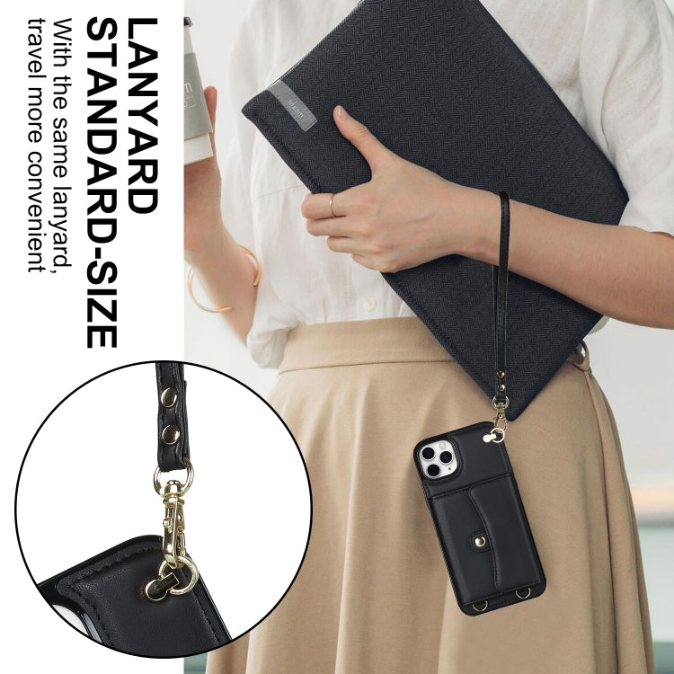 RFID Card Slot Phone Case with Long Lanyard, For iPhone 11, For iPhone 11 Pro, For iPhone 11 Pro Max, For iPhone X / XS, For iPhone XS Max, For iPhone 8 Plus / 7 Plus, For iPhone XR