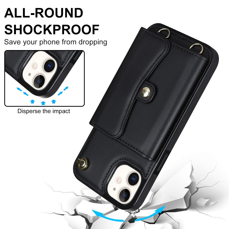 RFID Card Slot Phone Case with Long Lanyard, For iPhone 11, For iPhone 11 Pro, For iPhone 11 Pro Max, For iPhone X / XS, For iPhone XS Max, For iPhone 8 Plus / 7 Plus, For iPhone XR