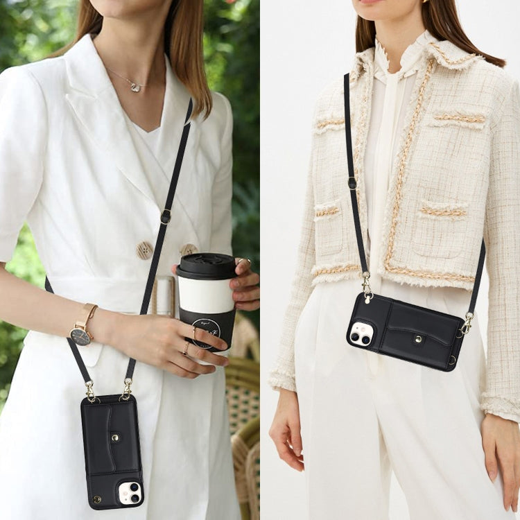 RFID Card Slot Phone Case with Long Lanyard, For iPhone 11, For iPhone 11 Pro, For iPhone 11 Pro Max, For iPhone X / XS, For iPhone XS Max, For iPhone 8 Plus / 7 Plus, For iPhone XR