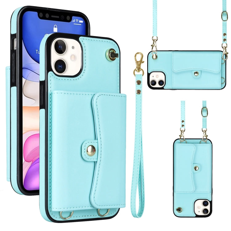 RFID Card Slot Phone Case with Long Lanyard, For iPhone 11, For iPhone 11 Pro, For iPhone 11 Pro Max, For iPhone X / XS, For iPhone XS Max, For iPhone 8 Plus / 7 Plus, For iPhone XR