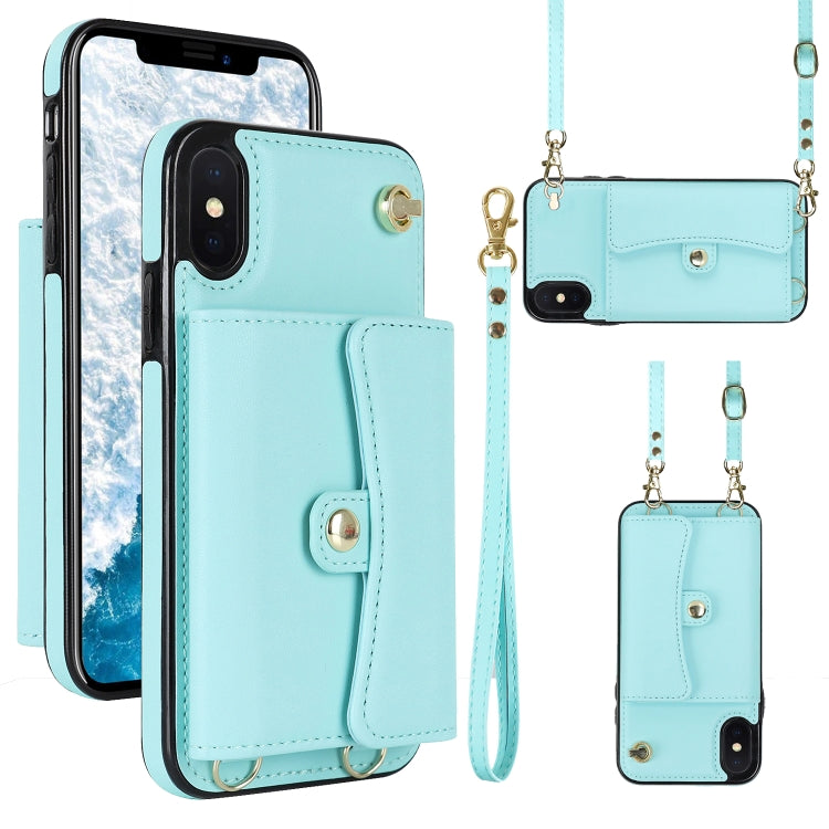 RFID Card Slot Phone Case with Long Lanyard, For iPhone 11, For iPhone 11 Pro, For iPhone 11 Pro Max, For iPhone X / XS, For iPhone XS Max, For iPhone 8 Plus / 7 Plus, For iPhone XR