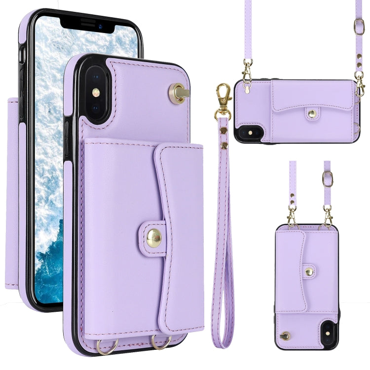 RFID Card Slot Phone Case with Long Lanyard, For iPhone 11, For iPhone 11 Pro, For iPhone 11 Pro Max, For iPhone X / XS, For iPhone XS Max, For iPhone 8 Plus / 7 Plus, For iPhone XR