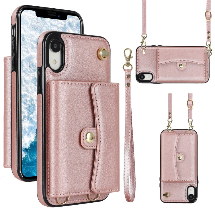 RFID Card Slot Phone Case with Long Lanyard, For iPhone 11, For iPhone 11 Pro, For iPhone 11 Pro Max, For iPhone X / XS, For iPhone XS Max, For iPhone 8 Plus / 7 Plus, For iPhone XR