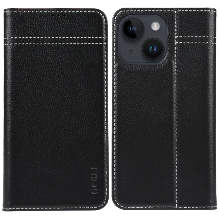 GEBEI Top-grain Horizontal Flip Leather Phone Case, For iPhone 14 Pro Max, For iPhone 14 Pro, For iPhone 14, For iPhone 14 Plus, For iPhone 13 Pro Max, For iPhone 13 Pro, For iPhone 13
