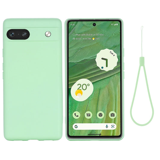 Pure Color Liquid Silicone Shockproof Phone Case, For Google Pixel 7a