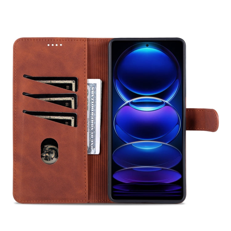 AZNS Skin Feel Calf Texture Flip Leather Phone Case, For Xiaomi Redmi Note 12 5G Global, For Xiaomi Redmi Note 12 Pro 5G Global, For Xiaomi Redmi Note 12 Pro+ 5G Global