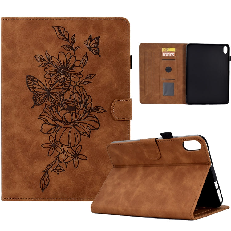 Peony Butterfly Embossed Leather Smart Tablet Case, For iPad 10.2 2020/2019 / Air 10.5 2019, For iPad 2025 / 2022, For iPad Air / Air 2 / 9.7 2017 / 9.7 2018, For iPad mini 2024 / mini 6, For iPad mini 5 / 4 / 3 / 2 / 1                                 ...