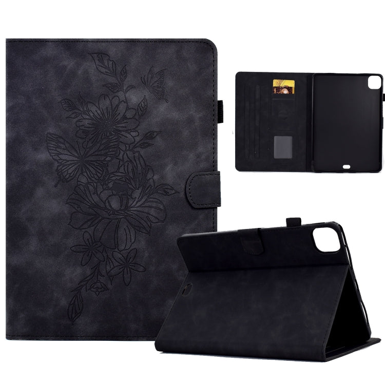 Peony Butterfly Embossed Leather Smart Tablet Case, For iPad 10.2 2020/2019 / Air 10.5 2019, For iPad 2025 / 2022, For iPad Air / Air 2 / 9.7 2017 / 9.7 2018, For iPad mini 2024 / mini 6, For iPad mini 5 / 4 / 3 / 2 / 1                                 ...