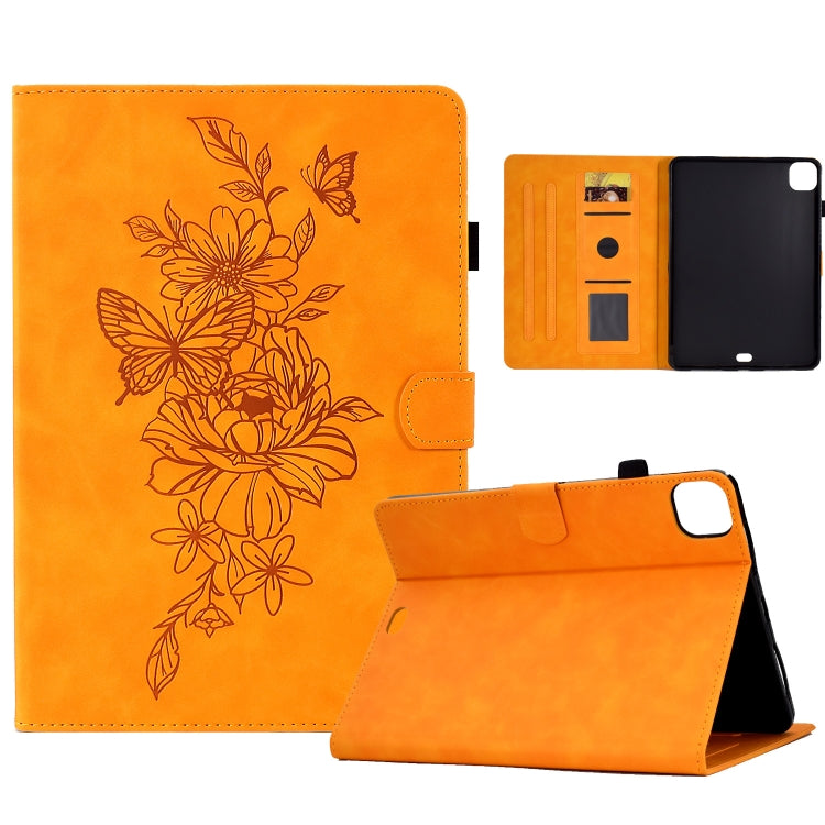 Peony Butterfly Embossed Leather Smart Tablet Case, For iPad 10.2 2020/2019 / Air 10.5 2019, For iPad 2025 / 2022, For iPad Air / Air 2 / 9.7 2017 / 9.7 2018, For iPad mini 2024 / mini 6, For iPad mini 5 / 4 / 3 / 2 / 1                                 ...