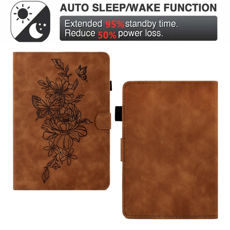 Peony Butterfly Embossed Leather Smart Tablet Case, For Amazon Kindle 11th 2024 / 2022, For Amazon Kindle Fire HD10 2021, For Amazon Kindle Fire HD8 2022, For Amazon Kindle Fire HD8 2018/2017/2016, For Amazon Kindle Fire HD8 2020                       ...