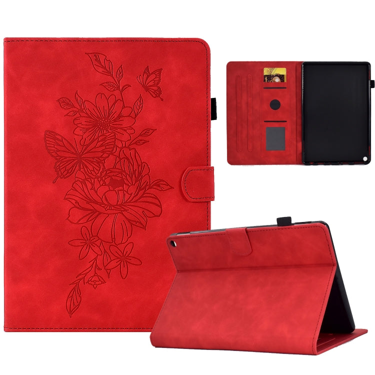 Peony Butterfly Embossed Leather Smart Tablet Case, For Amazon Kindle 11th 2024 / 2022, For Amazon Kindle Fire HD10 2021, For Amazon Kindle Fire HD8 2022, For Amazon Kindle Fire HD8 2018/2017/2016, For Amazon Kindle Fire HD8 2020                       ...