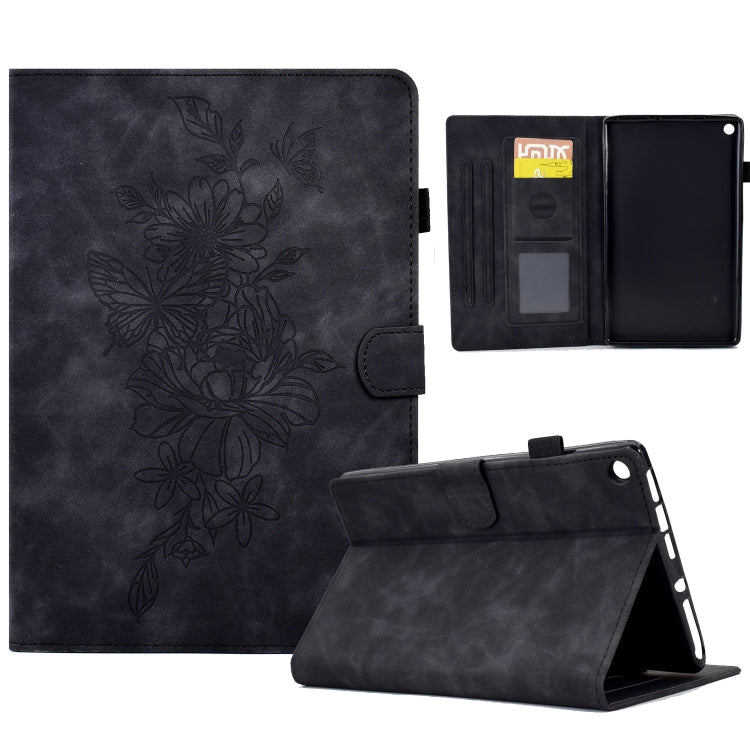 Peony Butterfly Embossed Leather Smart Tablet Case, For Amazon Kindle 11th 2024 / 2022, For Amazon Kindle Fire HD10 2021, For Amazon Kindle Fire HD8 2022, For Amazon Kindle Fire HD8 2018/2017/2016, For Amazon Kindle Fire HD8 2020                       ...