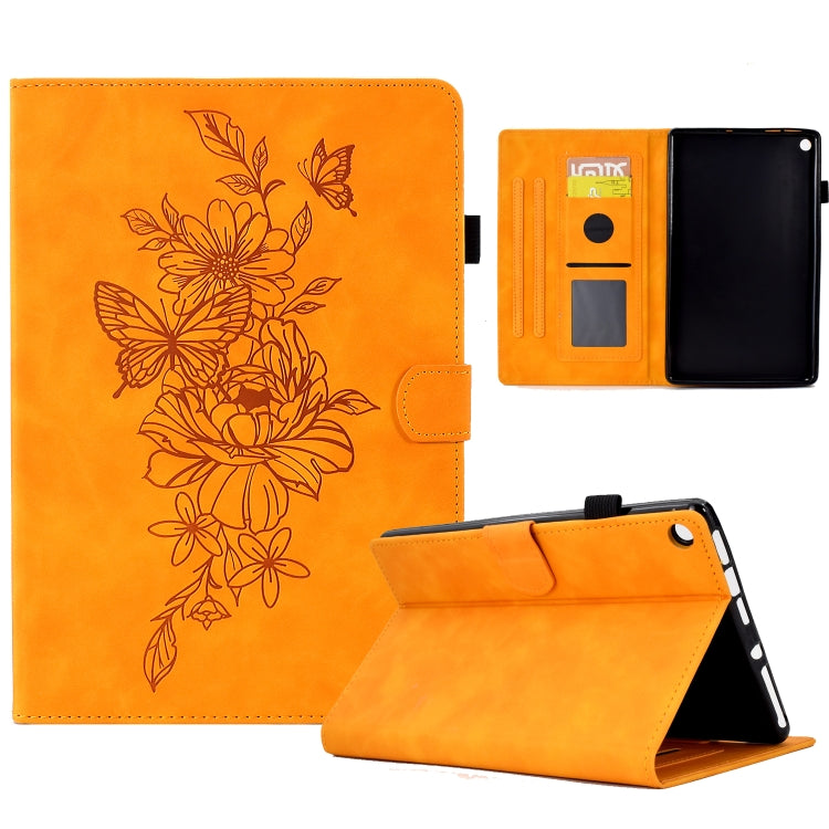Peony Butterfly Embossed Leather Smart Tablet Case, For Amazon Kindle 11th 2024 / 2022, For Amazon Kindle Fire HD10 2021, For Amazon Kindle Fire HD8 2022, For Amazon Kindle Fire HD8 2018/2017/2016, For Amazon Kindle Fire HD8 2020                       ...