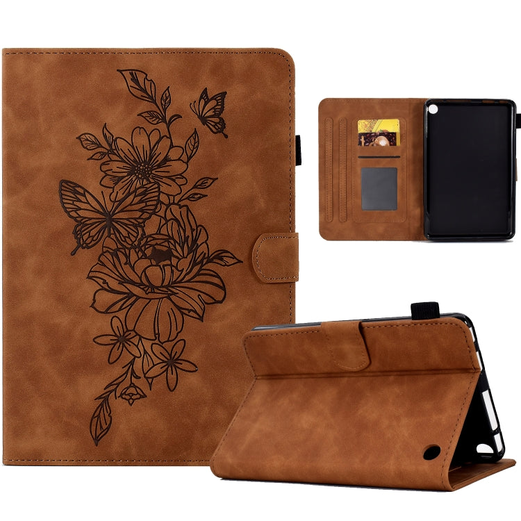 Peony Butterfly Embossed Leather Smart Tablet Case, For Amazon Kindle 11th 2024 / 2022, For Amazon Kindle Fire HD10 2021, For Amazon Kindle Fire HD8 2022, For Amazon Kindle Fire HD8 2018/2017/2016, For Amazon Kindle Fire HD8 2020                       ...