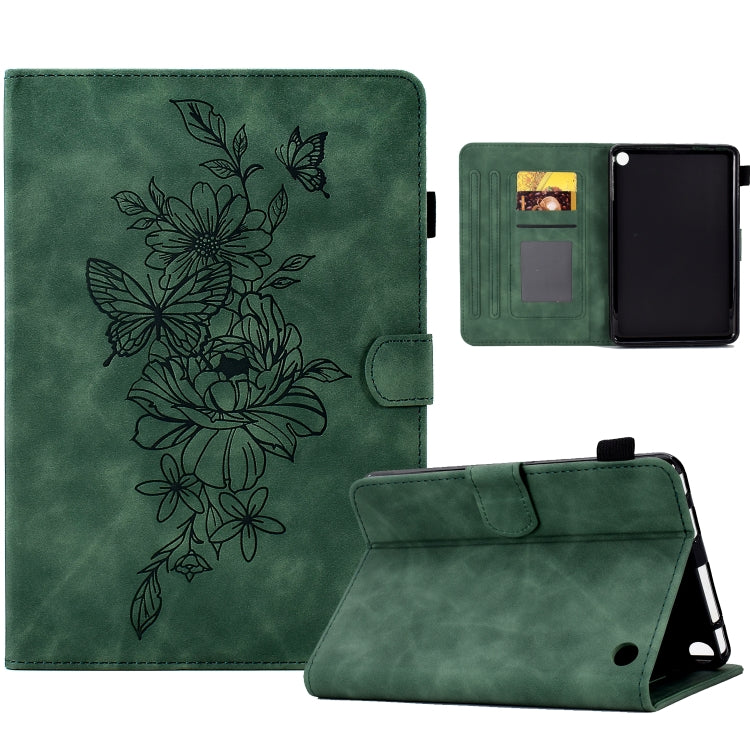 Peony Butterfly Embossed Leather Smart Tablet Case, For Amazon Kindle 11th 2024 / 2022, For Amazon Kindle Fire HD10 2021, For Amazon Kindle Fire HD8 2022, For Amazon Kindle Fire HD8 2018/2017/2016, For Amazon Kindle Fire HD8 2020                       ...