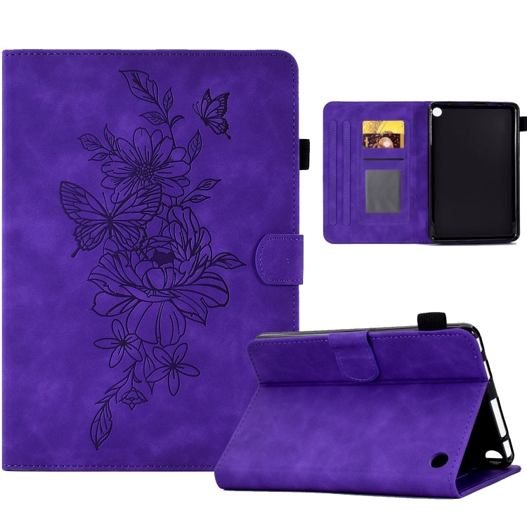 Peony Butterfly Embossed Leather Smart Tablet Case, For Amazon Kindle 11th 2024 / 2022, For Amazon Kindle Fire HD10 2021, For Amazon Kindle Fire HD8 2022, For Amazon Kindle Fire HD8 2018/2017/2016, For Amazon Kindle Fire HD8 2020                       ...