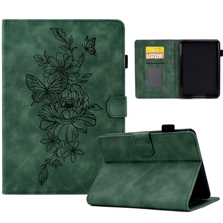 Peony Butterfly Embossed Leather Smart Tablet Case, For Amazon Kindle 11th 2024 / 2022, For Amazon Kindle Fire HD10 2021, For Amazon Kindle Fire HD8 2022, For Amazon Kindle Fire HD8 2018/2017/2016, For Amazon Kindle Fire HD8 2020                       ...