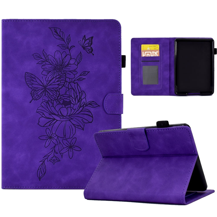 Peony Butterfly Embossed Leather Smart Tablet Case, For Amazon Kindle 11th 2024 / 2022, For Amazon Kindle Fire HD10 2021, For Amazon Kindle Fire HD8 2022, For Amazon Kindle Fire HD8 2018/2017/2016, For Amazon Kindle Fire HD8 2020                       ...
