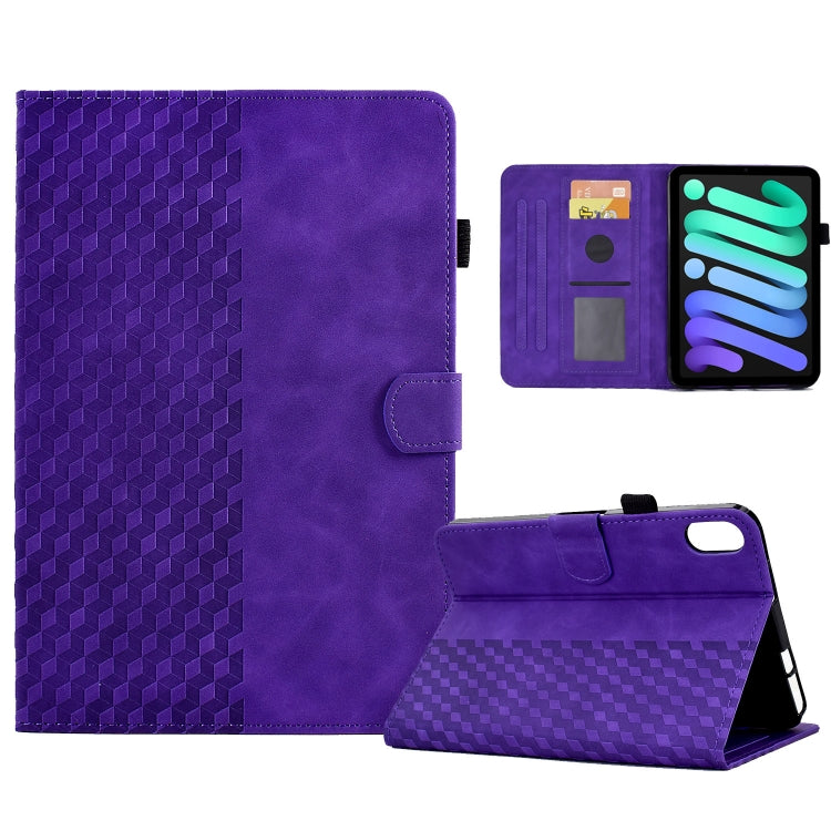 Rhombus Embossed Leather Smart Tablet Case, For iPad mini 6 / mini 2024, For iPad mini 6