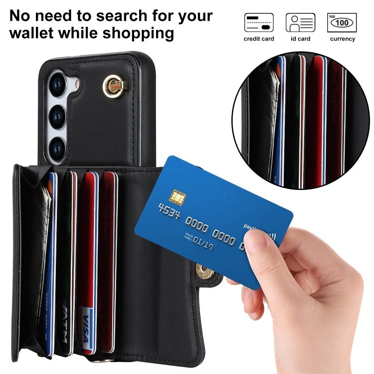 RFID Card Slot Leather Phone Case with Long Lanyard, For Samsung Galaxy S23 5G, For Samsung Galaxy S23+ 5G, For Samsung Galaxy S23 Ultra 5G, For Samsung Galaxy S22 5G, For Samsung Galaxy S22+ 5G, For Samsung Galaxy S22 Ultra 5G, For Samsung Galaxy S21 ...