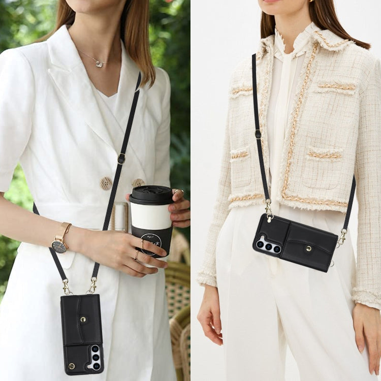 RFID Card Slot Leather Phone Case with Long Lanyard, For Samsung Galaxy S23 5G, For Samsung Galaxy S23+ 5G, For Samsung Galaxy S23 Ultra 5G, For Samsung Galaxy S22 5G, For Samsung Galaxy S22+ 5G, For Samsung Galaxy S22 Ultra 5G, For Samsung Galaxy S21 ...