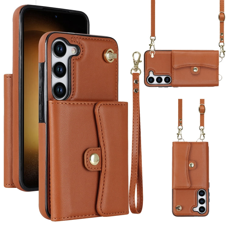 RFID Card Slot Leather Phone Case with Long Lanyard, For Samsung Galaxy S23 5G, For Samsung Galaxy S23+ 5G, For Samsung Galaxy S23 Ultra 5G, For Samsung Galaxy S22 5G, For Samsung Galaxy S22+ 5G, For Samsung Galaxy S22 Ultra 5G, For Samsung Galaxy S21 ...