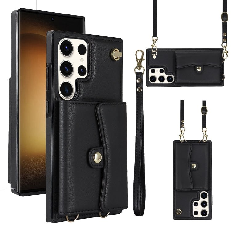 RFID Card Slot Leather Phone Case with Long Lanyard, For Samsung Galaxy S23 5G, For Samsung Galaxy S23+ 5G, For Samsung Galaxy S23 Ultra 5G, For Samsung Galaxy S22 5G, For Samsung Galaxy S22+ 5G, For Samsung Galaxy S22 Ultra 5G, For Samsung Galaxy S21 ...