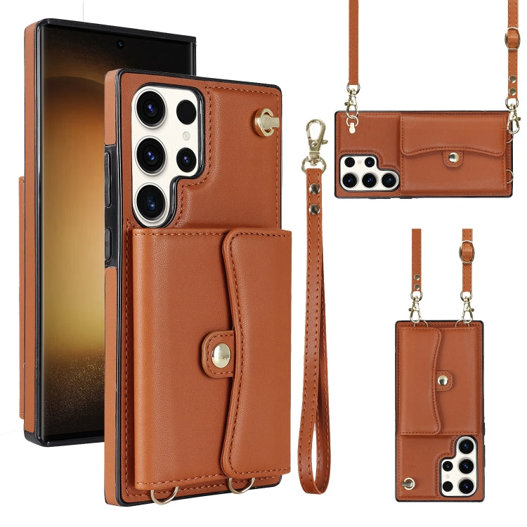 RFID Card Slot Leather Phone Case with Long Lanyard, For Samsung Galaxy S23 5G, For Samsung Galaxy S23+ 5G, For Samsung Galaxy S23 Ultra 5G, For Samsung Galaxy S22 5G, For Samsung Galaxy S22+ 5G, For Samsung Galaxy S22 Ultra 5G, For Samsung Galaxy S21 ...