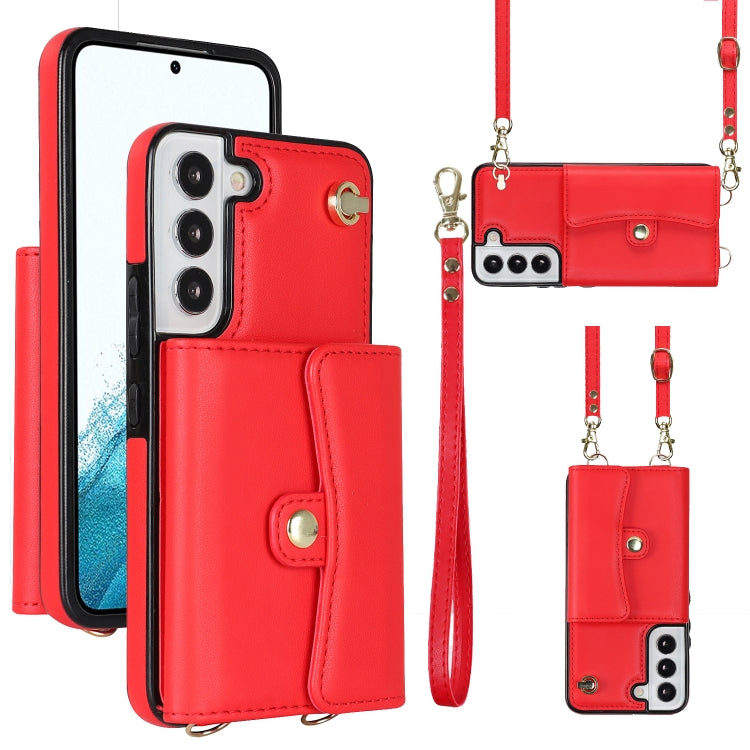 RFID Card Slot Leather Phone Case with Long Lanyard, For Samsung Galaxy S23 5G, For Samsung Galaxy S23+ 5G, For Samsung Galaxy S23 Ultra 5G, For Samsung Galaxy S22 5G, For Samsung Galaxy S22+ 5G, For Samsung Galaxy S22 Ultra 5G, For Samsung Galaxy S21 ...