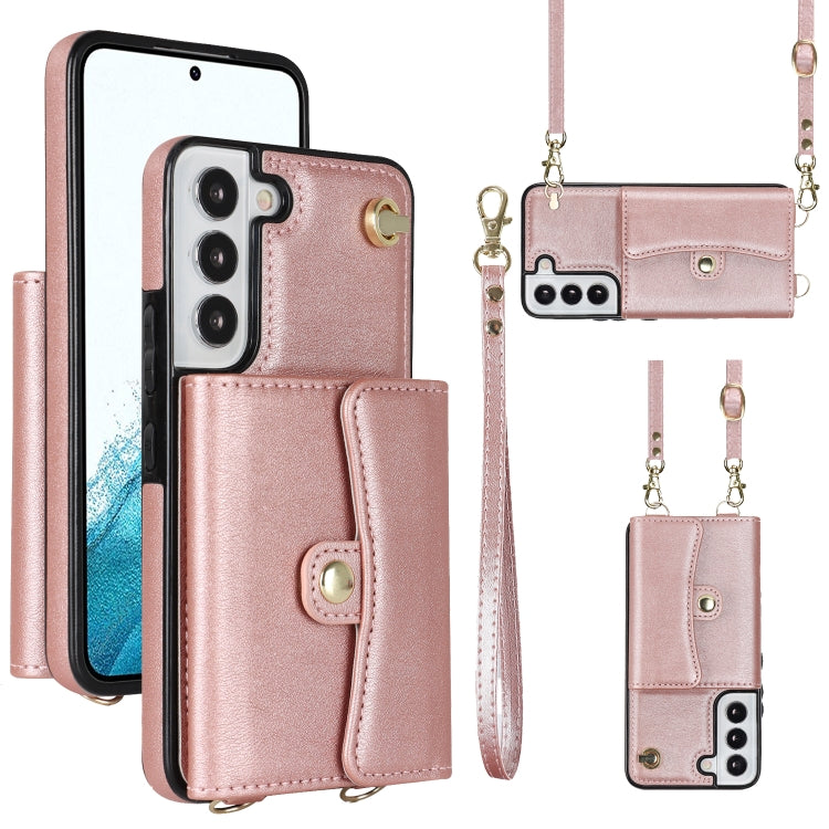 RFID Card Slot Leather Phone Case with Long Lanyard, For Samsung Galaxy S23 5G, For Samsung Galaxy S23+ 5G, For Samsung Galaxy S23 Ultra 5G, For Samsung Galaxy S22 5G, For Samsung Galaxy S22+ 5G, For Samsung Galaxy S22 Ultra 5G, For Samsung Galaxy S21 ...