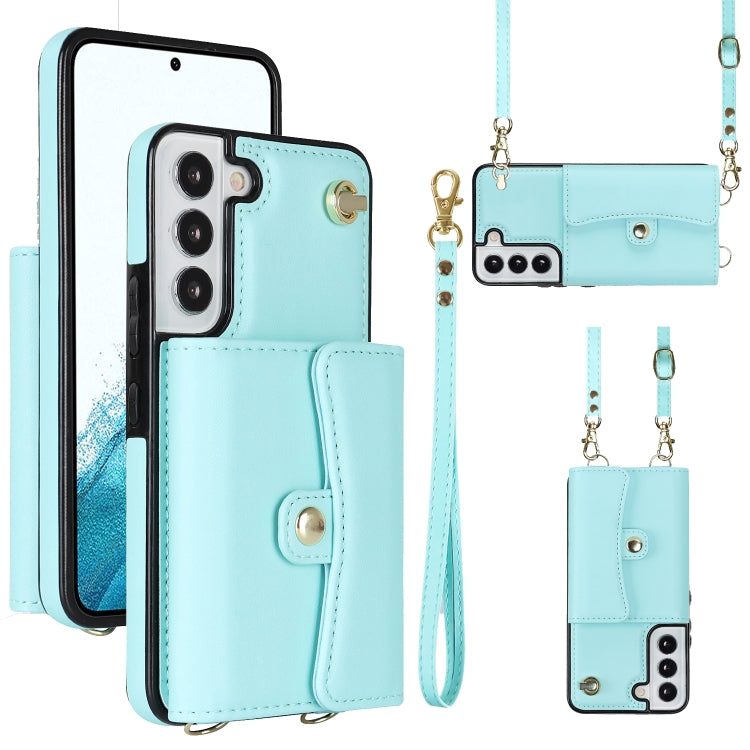 RFID Card Slot Leather Phone Case with Long Lanyard, For Samsung Galaxy S23 5G, For Samsung Galaxy S23+ 5G, For Samsung Galaxy S23 Ultra 5G, For Samsung Galaxy S22 5G, For Samsung Galaxy S22+ 5G, For Samsung Galaxy S22 Ultra 5G, For Samsung Galaxy S21 ...