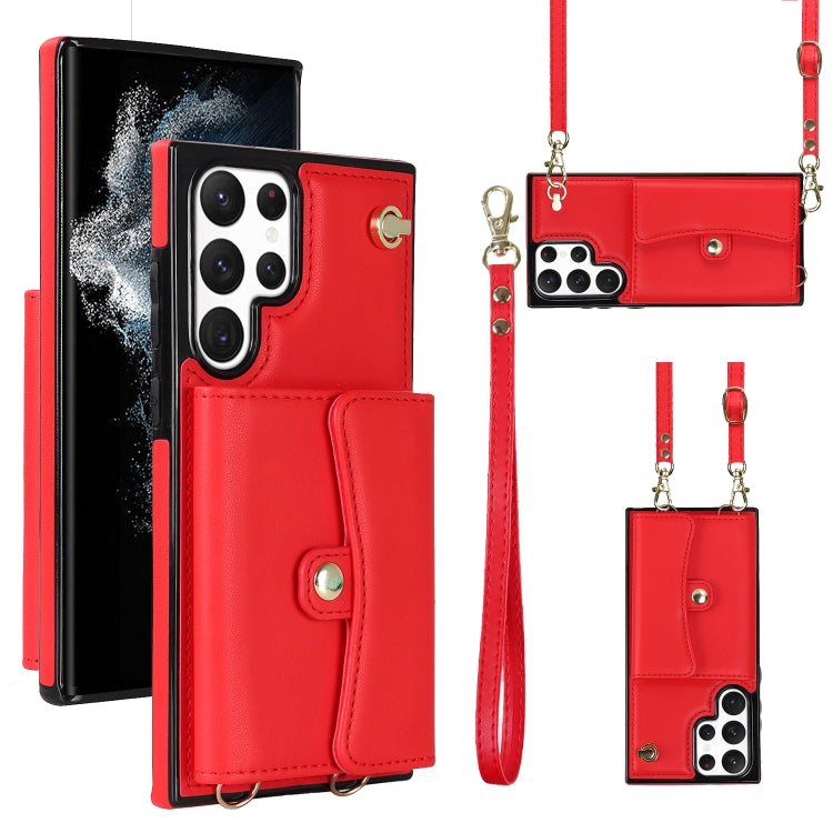 RFID Card Slot Leather Phone Case with Long Lanyard, For Samsung Galaxy S23 5G, For Samsung Galaxy S23+ 5G, For Samsung Galaxy S23 Ultra 5G, For Samsung Galaxy S22 5G, For Samsung Galaxy S22+ 5G, For Samsung Galaxy S22 Ultra 5G, For Samsung Galaxy S21 ...