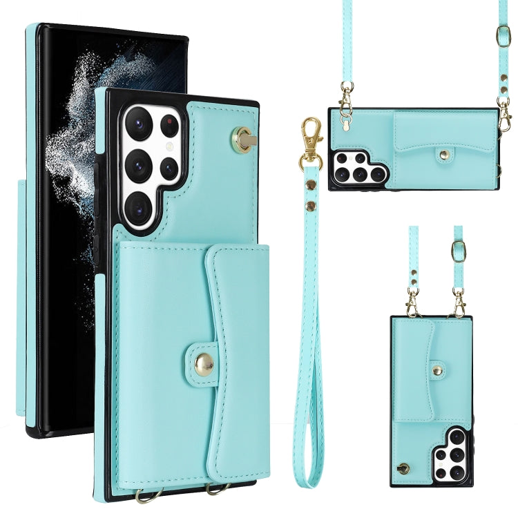 RFID Card Slot Leather Phone Case with Long Lanyard, For Samsung Galaxy S23 5G, For Samsung Galaxy S23+ 5G, For Samsung Galaxy S23 Ultra 5G, For Samsung Galaxy S22 5G, For Samsung Galaxy S22+ 5G, For Samsung Galaxy S22 Ultra 5G, For Samsung Galaxy S21 ...