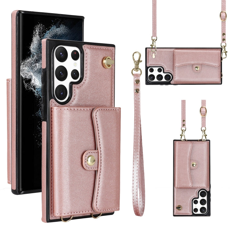 RFID Card Slot Leather Phone Case with Long Lanyard, For Samsung Galaxy S23 5G, For Samsung Galaxy S23+ 5G, For Samsung Galaxy S23 Ultra 5G, For Samsung Galaxy S22 5G, For Samsung Galaxy S22+ 5G, For Samsung Galaxy S22 Ultra 5G, For Samsung Galaxy S21 ...