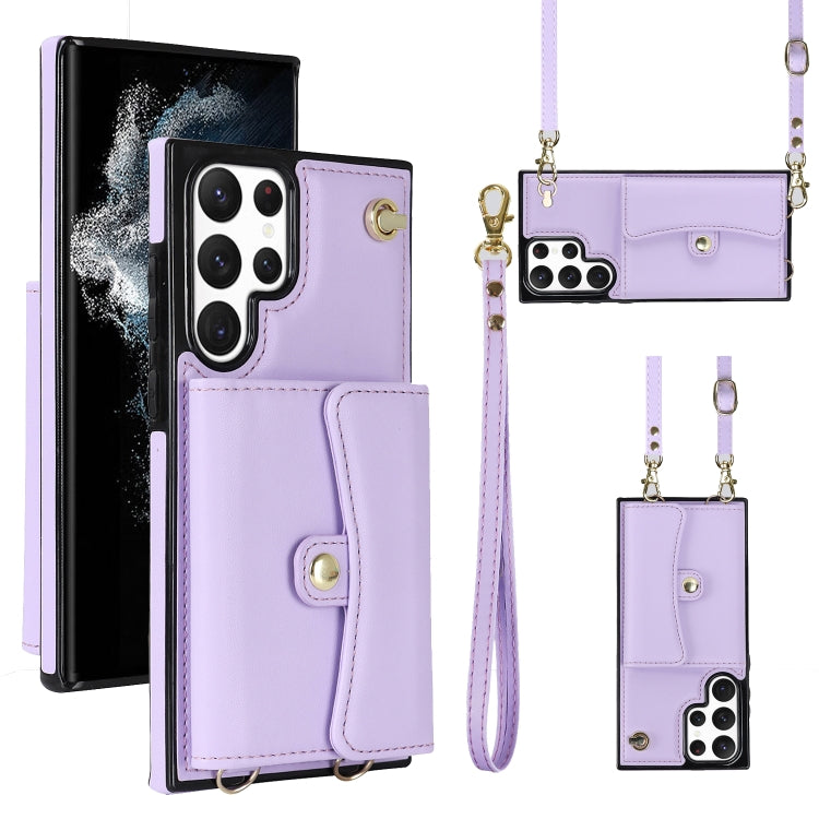 RFID Card Slot Leather Phone Case with Long Lanyard, For Samsung Galaxy S23 5G, For Samsung Galaxy S23+ 5G, For Samsung Galaxy S23 Ultra 5G, For Samsung Galaxy S22 5G, For Samsung Galaxy S22+ 5G, For Samsung Galaxy S22 Ultra 5G, For Samsung Galaxy S21 ...