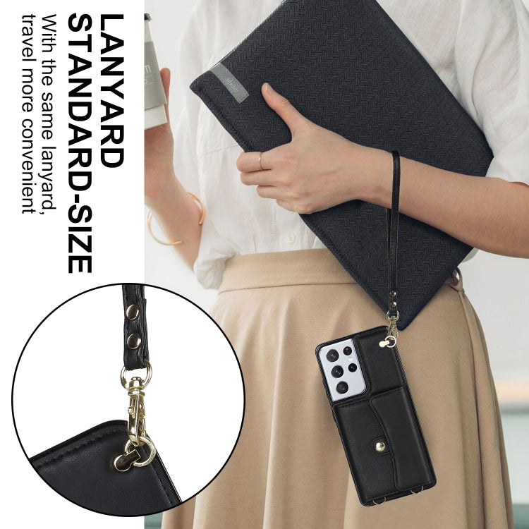 RFID Card Slot Leather Phone Case with Long Lanyard, For Samsung Galaxy S21 Ultra 5G, For Samsung Galaxy S20, For Samsung Galaxy S20+, For Samsung Galaxy S20 Ultra, For Samsung Galaxy S10, For Samsung Galaxy S10+, For Samsung Galaxy Note10             ...