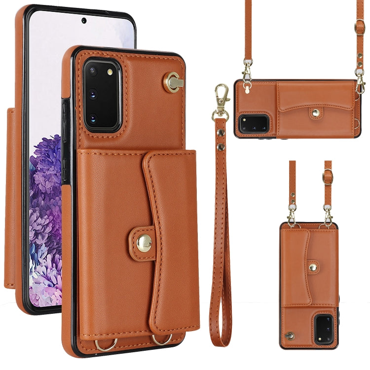 RFID Card Slot Leather Phone Case with Long Lanyard, For Samsung Galaxy S21 Ultra 5G, For Samsung Galaxy S20, For Samsung Galaxy S20+, For Samsung Galaxy S20 Ultra, For Samsung Galaxy S10, For Samsung Galaxy S10+, For Samsung Galaxy Note10             ...