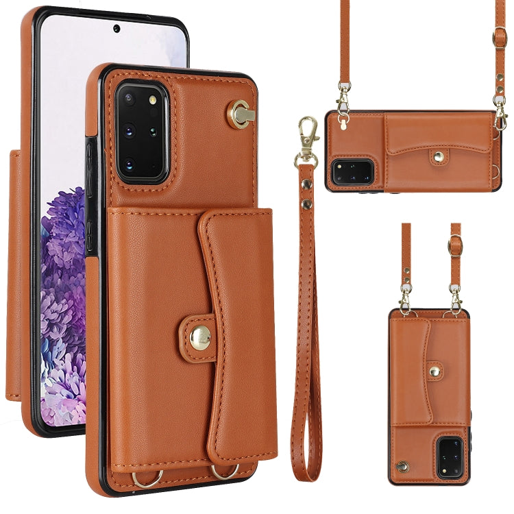 RFID Card Slot Leather Phone Case with Long Lanyard, For Samsung Galaxy S21 Ultra 5G, For Samsung Galaxy S20, For Samsung Galaxy S20+, For Samsung Galaxy S20 Ultra, For Samsung Galaxy S10, For Samsung Galaxy S10+, For Samsung Galaxy Note10             ...