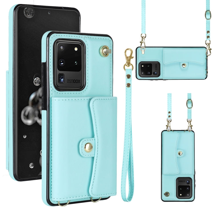 RFID Card Slot Leather Phone Case with Long Lanyard, For Samsung Galaxy S21 Ultra 5G, For Samsung Galaxy S20, For Samsung Galaxy S20+, For Samsung Galaxy S20 Ultra, For Samsung Galaxy S10, For Samsung Galaxy S10+, For Samsung Galaxy Note10             ...