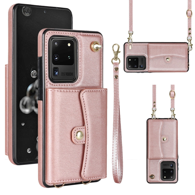 RFID Card Slot Leather Phone Case with Long Lanyard, For Samsung Galaxy S21 Ultra 5G, For Samsung Galaxy S20, For Samsung Galaxy S20+, For Samsung Galaxy S20 Ultra, For Samsung Galaxy S10, For Samsung Galaxy S10+, For Samsung Galaxy Note10             ...
