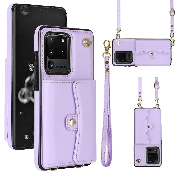 RFID Card Slot Leather Phone Case with Long Lanyard, For Samsung Galaxy S21 Ultra 5G, For Samsung Galaxy S20, For Samsung Galaxy S20+, For Samsung Galaxy S20 Ultra, For Samsung Galaxy S10, For Samsung Galaxy S10+, For Samsung Galaxy Note10             ...