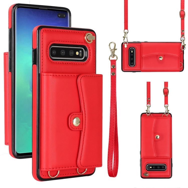 RFID Card Slot Leather Phone Case with Long Lanyard, For Samsung Galaxy S21 Ultra 5G, For Samsung Galaxy S20, For Samsung Galaxy S20+, For Samsung Galaxy S20 Ultra, For Samsung Galaxy S10, For Samsung Galaxy S10+, For Samsung Galaxy Note10             ...