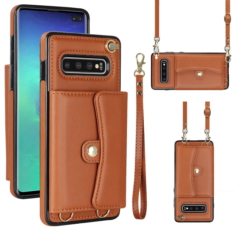 RFID Card Slot Leather Phone Case with Long Lanyard, For Samsung Galaxy S21 Ultra 5G, For Samsung Galaxy S20, For Samsung Galaxy S20+, For Samsung Galaxy S20 Ultra, For Samsung Galaxy S10, For Samsung Galaxy S10+, For Samsung Galaxy Note10             ...