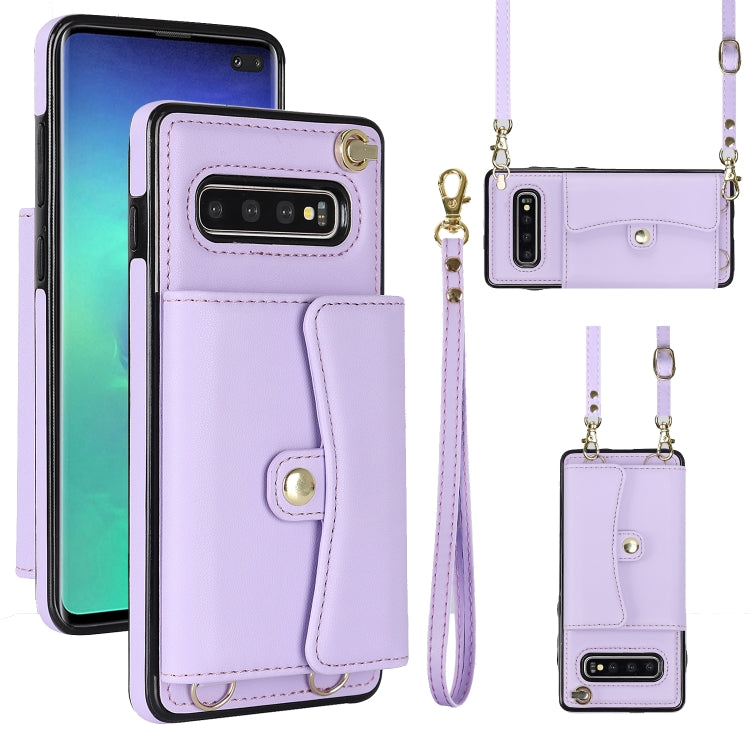 RFID Card Slot Leather Phone Case with Long Lanyard, For Samsung Galaxy S21 Ultra 5G, For Samsung Galaxy S20, For Samsung Galaxy S20+, For Samsung Galaxy S20 Ultra, For Samsung Galaxy S10, For Samsung Galaxy S10+, For Samsung Galaxy Note10             ...