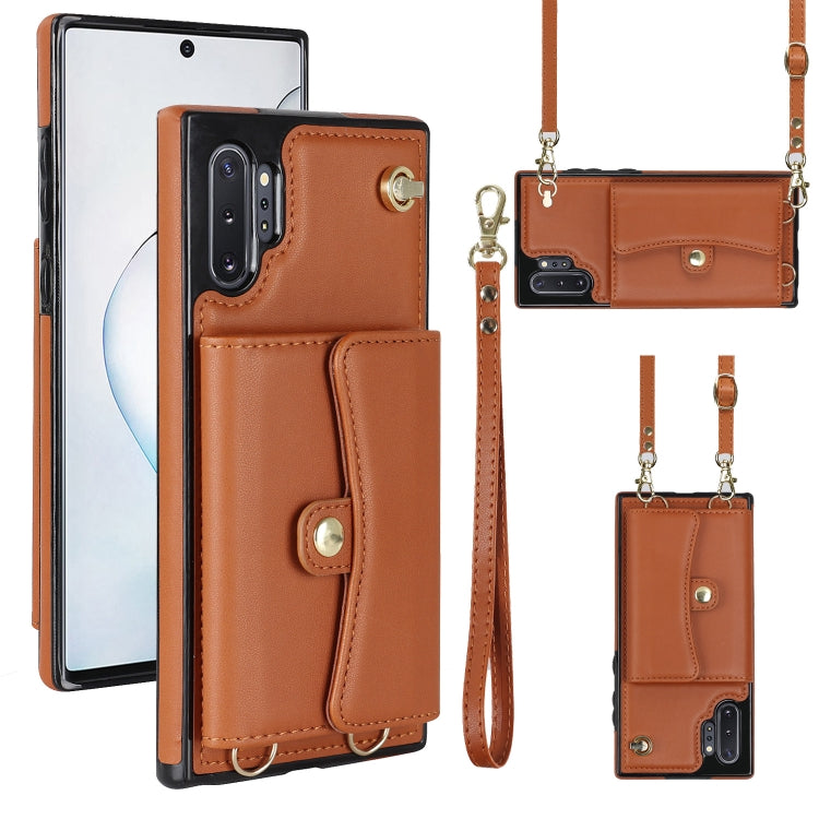RFID Card Slot Leather Phone Case with Long Lanyard, For Samsung Galaxy S21 Ultra 5G, For Samsung Galaxy S20, For Samsung Galaxy S20+, For Samsung Galaxy S20 Ultra, For Samsung Galaxy S10, For Samsung Galaxy S10+, For Samsung Galaxy Note10             ...